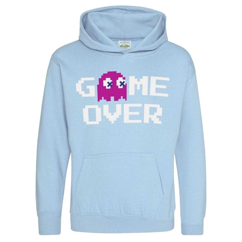 Pac-Man Childrens/Kids Game Over Pac-Man Hoodie / Light Blue